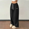thumbnail image 2 of Womens Wide Leg Pants Sevevn Womens Corduroy Casual Pants Fashion Loose Fit Wide Leg Pants Straight Sweatpants Elastic Waist Drawstring, 2 of 7