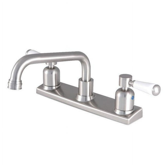 Kingston Brass FB2138DPL Robinet de Cuisine Moderne de 8 Po - Nickel Brossé