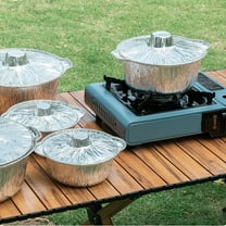 Disposable Aluminum Round Foil Pans with Lids | 10x3.5 Inch 3L Capacity Baking Pans | Oven-Safe Food Containers for Baking, Cooking & Food Storage | Set of 2