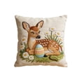 thumbnail image 2 of 18-inch Easter Bunny Embroidery Throw PillowCover, Short Plush Pillowcase, for Spring Easter Home Accent Sofa Living Room Decor, 2 of 7