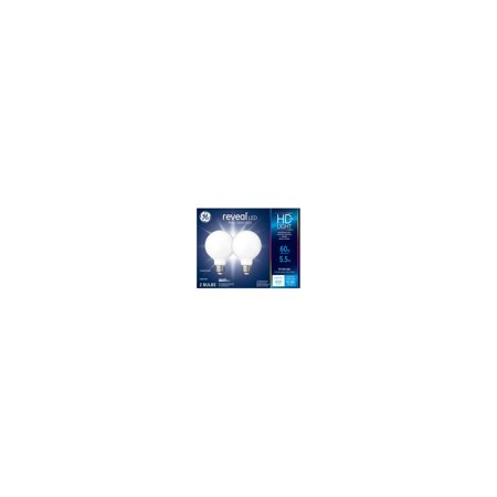 

Ge 49514 Decorative G25 Led HD Light 5.5W = 60W 400 lumens (2pk)