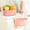 Pink, variant on White Plastic Storage Bins With Handles for Pantry Organization Vegetable Fruit Basket