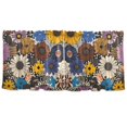 thumbnail image 7 of Yayeee Kitchen Curtains Tier Set of 2 Light Filtering 57"x24" Over Sink Window Panels, Beige Flowers, 7 of 7