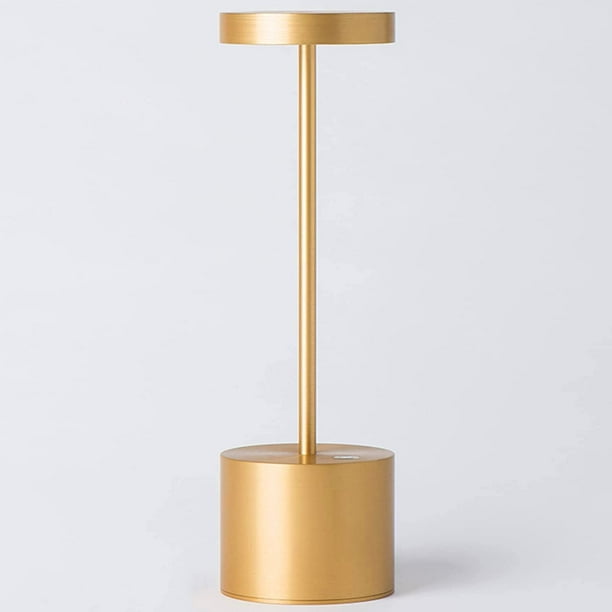 Paquete de 2 lámparas de mesa recargables, lámpara de mesa LED inalámbrica, funciona con pilas de 5000 mAh, luz de mesa portátil, atenuación para restaurante, patio, exterior (negro)