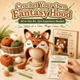 thumbnail image 3 of Fantasy Hood Hat DIY Crochet Kit,Complete Crochet Set for Beginners with 5 Animal Styles,All-in-One Kit with Yarn Hooks and Instructions,Handmade Craft Gift for Adults(A2), 3 of 7