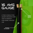 thumbnail image 2 of GearIT Pro Series Copper Clad Aluminum 16/2 16awg Home Theater & Car Audio Speaker Wire, 2 conductor Cable, Black 500ft, 2 of 7