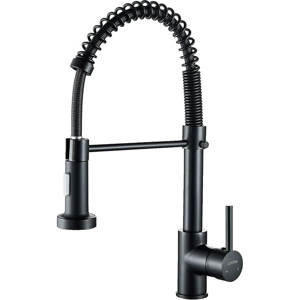 Grifo de cocina con rociador desplegable fregadero de cocina de cuello de cisne curvo alto Walmart en linea