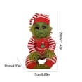 thumbnail image 3 of Navidad peluche muñeca verde monstruo muñeca navidad Grinch bebé decoraciones de navidad suave de la Navidad, 3 of 9