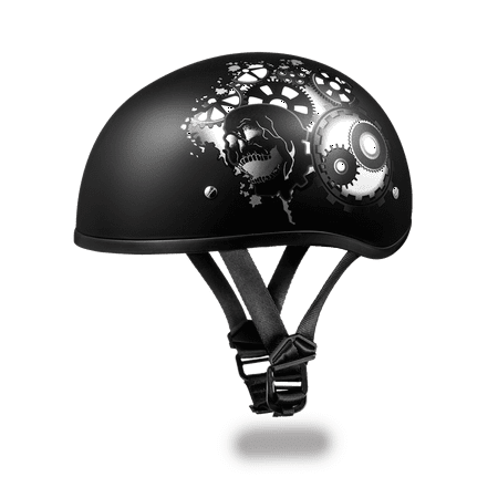 Daytona Helmets Slim Line Skull Cap D.O.T. Approved Half Shell Motorcycle Helmet