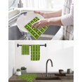 thumbnail image 5 of Saint Patrick's Day Kitchen Dish Towels for Drying Dishes Set of 3, Green Rainbow Lucky Clovers Striped Waffle Weave Microfiber Hand Tea Bathroom Towels Quick Dry & Absorbent Towel 12x12, 5 of 7