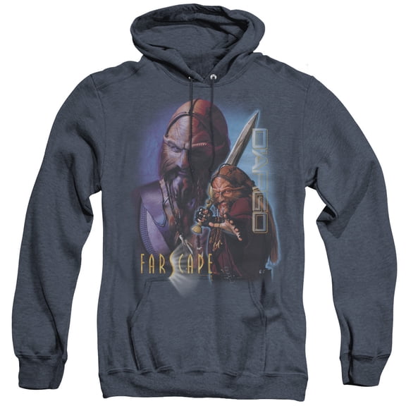 Farscape D'Argo Adult Heather Hoodie Sweatshirt Navy