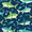 Sharks Pattern, variant on FORMRS 3 Ring Binder 1.5 inch with Pockets Set of 2 Clip Board 200 Sheets Capacity, Space Patterns