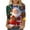Red-1, variant on successthop Christmas Top Women Ugly Graphic Santa Plus Size 3/4 Sleeve Clothe Oversized Crewneck Trendy Shirts
