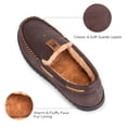 thumbnail image 4 of HomeTop Men's Suede Memory Foam Moccasin Slippers Soft Plush Warm Lining House Shoes, 4 of 6