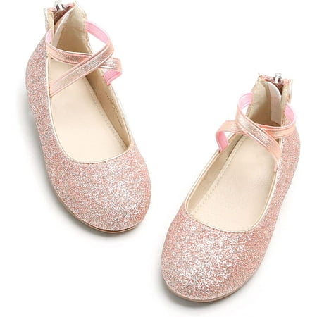 

Toddler Girl Shoe School Party Girls Flat Flower Girl Mary Jane Dress Shoes