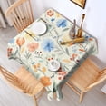 thumbnail image 2 of Pioneer Flower Floral Print Pattern Square Tablecloth,Waterproof Square Table Cover,Wipeable Spillproof Washable Table Cover for Home Kitchen Party Decor 42"X42"(107x107cm), 2 of 6