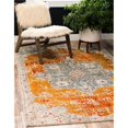 thumbnail image 1 of Unique Loom 3142380 4 x 6 ft. Violino Rosso Rectangular Rug, Orange, 1 of 2