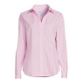 thumbnail image 5 of Blu White Blu Women's Solid Button-Front Shirt, 5 of 5