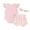 Pink, variant on Musuos Baby Girls 3Pcs Summer Outfit 3 6 9 12 18Months Fly Sleeve Crew Neck Romper + Bow Front Shorts + Headband Set Cute Clothes