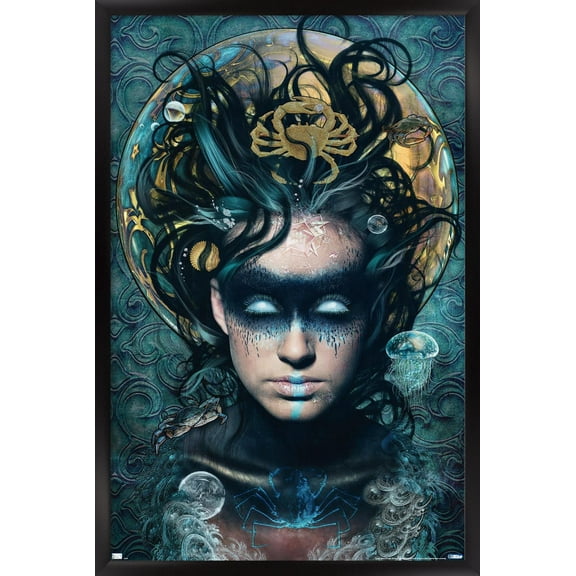 Jena DellaGrottaglia: Cosmic Zodiac - Cancer Wall Poster, 22.375" x 34" Framed