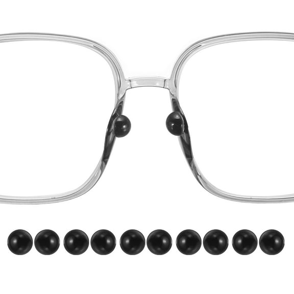 Uxcell 5 Pairs Eyeglass Nose Pads 4.1mm Glass Nose Grips Round Shape Black