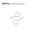 thumbnail image 3 of Uxcell Small Screw Eye Pins Hooks Mini Eyelets Screws Threaded Self Tapping Screw White 4x8x1mm, 3 of 5