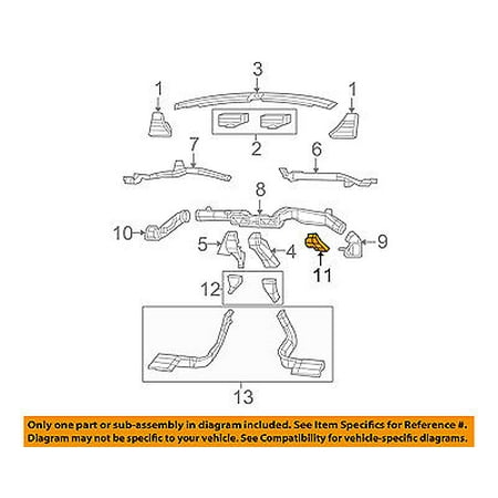 CHRYSLER OEM Dash-Air Outlet Heater Duct 5058633AA