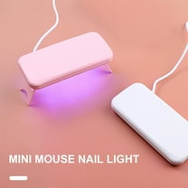 dianhelloya UV Nail Lamp Portable Mini USB Compact Foldable Easy to Use LED Light Therapy Machine Nail Polish Dryer for Travel White