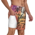 thumbnail image 2 of Kdxio Not All Who Wander Are Lost Print Men'S Swim Trunks With Compression Liner 7 Inch Inseam Quick Dry Swim Shorts, 2 of 7