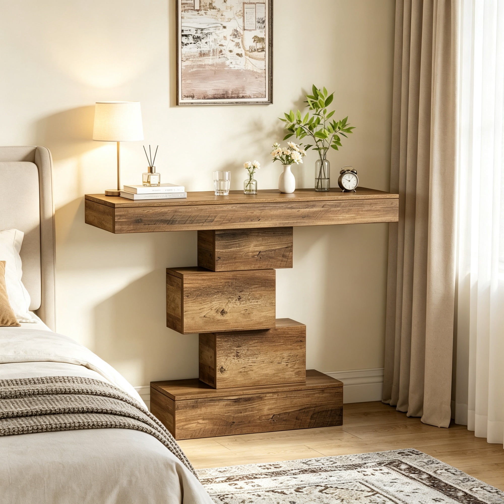 42.5 Inch Industrial Farmhouse Console Table