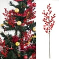 thumbnail image 2 of 1Pc Christmas Berry Stems, Artificial Holly Berries, 23 Inch Christmas Berry Picks, Berry Branches Ornaments for Christmas Tree Decorations DIY Crafts Xmas Wreath Wedding Holiday Home Decor, 2 of 7