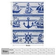 thumbnail image 4 of Orinice Anchors Ships Striped Pattern Warm Lightweight Blanket Soft Fleece Blankets All Seasons Excellent Hand Feel 50x60in, 4 of 6