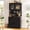 Black & Rustic, variant on 71" Tall Pantry Cabinet with Outlets and LED Light, Homieasy 5-Layer Storage Cabinet with 2 Drawers and DIY Pegboard for Kitchen, Dining, Living Room, Garage, White & Rustic