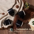 thumbnail image 6 of Vesteel Coffee Mugs Set of 6, 12oz Ceramic Coffee Cups Set with Makeup Clay for Coffee Tea Milk, Mug Gifts for Thanksgiving Day Anniversary, Matte Black, 6 of 7