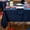 Navy, variant on Wavy Swirl Jacquard Tablecloth, 52 x 70 Inch Rectangular Navy Blue Textured Fabric Table Cover, Heavy Duty, Wrinkle Resistant, Spillproof, Washable for Patriotic Holiday Decor
