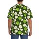 thumbnail image 3 of Balery Green Fruit Camisa Casual de Manga Corta con Botones para Hombre, Texturizada, Estilo Cubano, para Playa, Verano-Small, 3 of 5