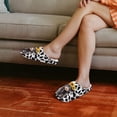 thumbnail image 2 of Uourmeti Cow Print Highland Cattle Guest Slippers Anti-slip Non-slip Slip On Comfortable Washable Indoor Home Hotel Women Slippers, 2 of 7