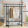Clothes Racks, Portable Clothes Rack with Wheels,Rolling Clothes
