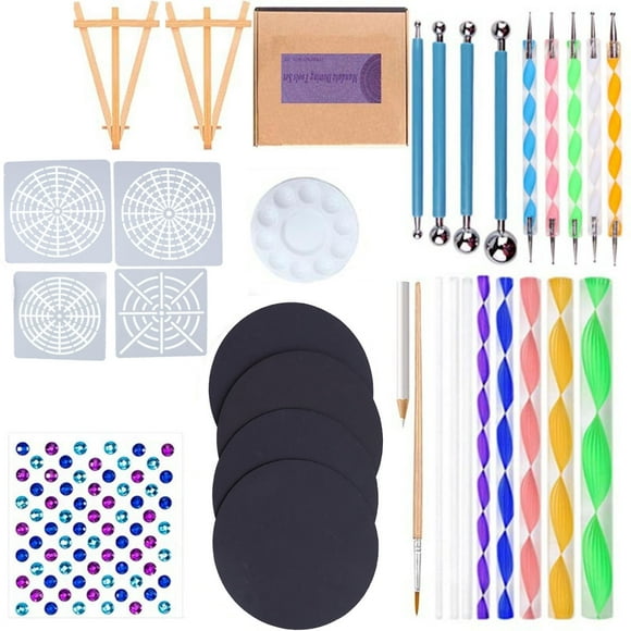 Mandala Dotting Tools, Multifunction Easy To Clean Mandala Painting Dotting Tools Set Lightweight 31 Pieces Safe for Drawing