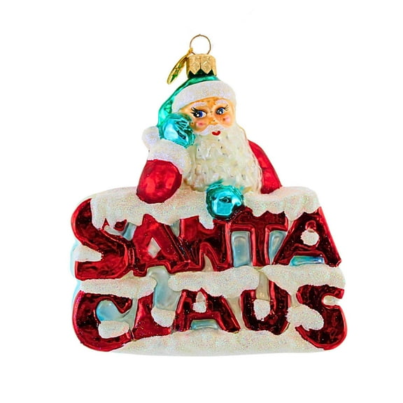 Christopher Radko Company 4.75In Santa On Santa, Glass, Ornament Santa Christmas 4480