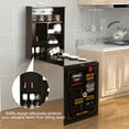 thumbnail image 5 of Gymax Wall Mounted Table Fold Out Convertible Desk with A Blackboard/Chalkboard Brown, 5 of 10