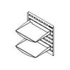 Bush Quantum - Wall file tray system - 2 shelves - satin nickel