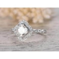 thumbnail image 2 of 1.25 Ct Moissanite and Diamond Wedding Ring Cushion Cut in 10k White Gold, 2 of 5