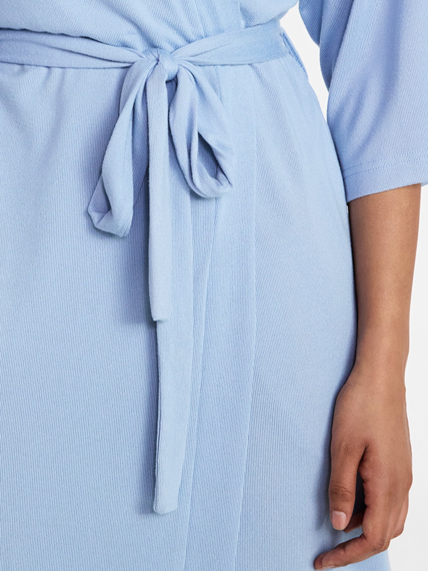 Lissome Women's Ultra Soft Stretchy Knit Belted Wrap Robe, Sizes S-3X