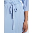 thumbnail image 4 of Lissome Women's Ultra Soft Stretchy Knit Belted Wrap Robe, Sizes S-3X, 4 of 5