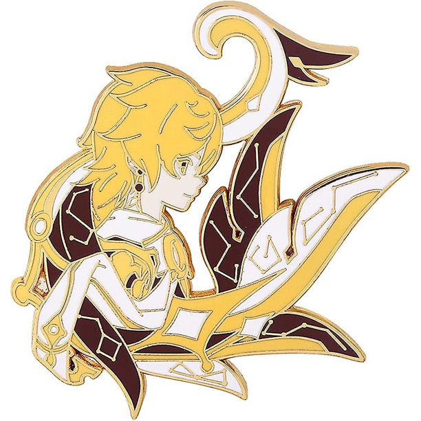 Genshin Impact Hutao Broche Pin - Hutao Personajes Cosplay Esmalte Broche Solapa Pin - Regalo para fanáticos, mujeres y niñas Kong -
