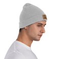 thumbnail image 6 of ZICANCN Vintage Map Rose Skull Knit Beanie Hat, Winter Cap Soft Warm Classic Hats for Men Women, Gray, 6 of 8