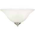 thumbnail image 2 of 13 inch 1 Light Brushed Nickel Wall Sconce with White Alabaster Glass Shade, 2 of 6