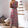 thumbnail image 4 of FcBaudy Robe Sans Manches à Col Rond, Robes d'Été pour Femmes, Robes pour Femmes Mode Robe Bohème d'Été pour Femmes Épaule Sans Manches Robe à Taille Élastique Robe Maxi de Plage Robe à Épaule Fluide Robe pour Femme, 4 of 9
