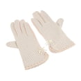 thumbnail image 4 of Guantes de protección solar para mujer, suaves, transpirables, antideslizantes, elegantes, para escalada, conducción y ciclismo, color beige., 4 of 14